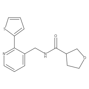 N-((2-(thiophen-2-yl)pyridin-3-yl)methyl)tetrahydrofuran-3-carboxamide结构式