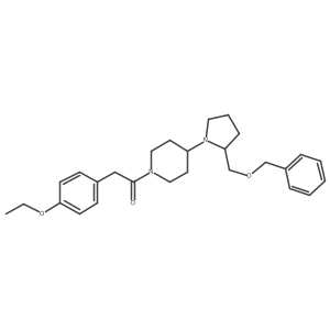 1-(4-(2-((Benzyloxy)methyl)pyrrolidin-1-yl)piperidin-1-yl)-2-(4-ethoxyphenyl)ethanone结构式