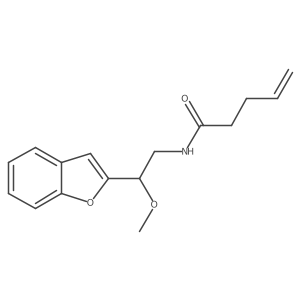 N-[2-(1-benzofuran-2-yl)-2-methoxyethyl]pent-4-enamide结构式