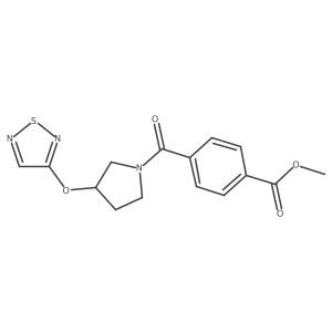 Methyl 4-[3-(1,2,5-thiadiazol-3-yloxy)pyrrolidine-1-carbonyl]benzoate结构式