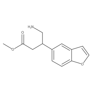 Methyl 4-amino-3-(1-benzofuran-5-yl)butanoate结构式