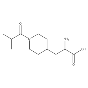 2-Amino-3-[1-(2-methylpropanoyl)piperidin-4-yl]propanoic acid Structure