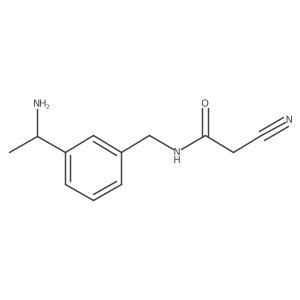 N-{[3-(1-aminoethyl)phenyl]methyl}-2-cyanoacetamide结构式