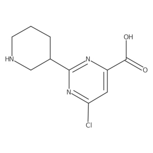 6-Chloro-2-(piperidin-3-yl)pyrimidine-4-carboxylic acid结构式