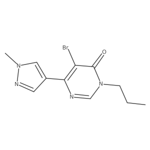 5-bromo-6-(1-methyl-1H-pyrazol-4-yl)-3-propyl-3,4-dihydropyrimidin-4-one Structure