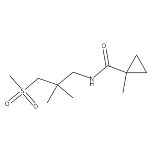 N-(3-methanesulfonyl-2,2-dimethylpropyl)-1-methylcyclopropane-1-carboxamide结构式