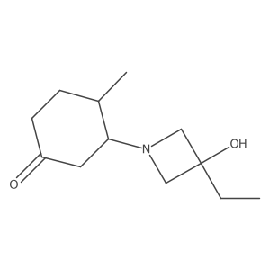 3-(3-Ethyl-3-hydroxyazetidin-1-yl)-4-methylcyclohexan-1-one结构式