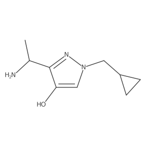 3-(1-aminoethyl)-1-(cyclopropylmethyl)-1H-pyrazol-4-ol Structure