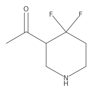 1-(4,4-Difluoropiperidin-3-yl)ethan-1-one Structure