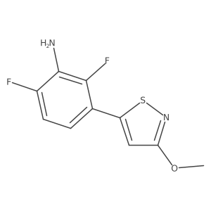 2,6-Difluoro-3-(3-methoxy-1,2-thiazol-5-yl)aniline Structure