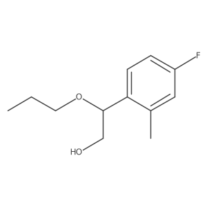 2-(4-Fluoro-2-methylphenyl)-2-propoxyethan-1-ol结构式