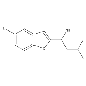 1-(5-Bromo-1-benzofuran-2-yl)-3-methylbutan-1-amine结构式