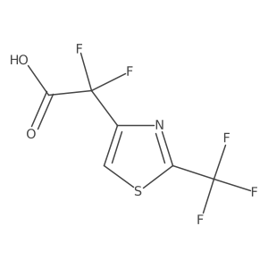 2,2-Difluoro-2-(2-(trifluoromethyl)thiazol-4-yl)acetic acid Structure