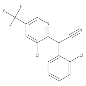 2-[3-Chloro-5-(trifluoromethyl)pyridin-2-yl]-2-(2-chlorophenyl)acetonitrile结构式