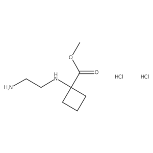 Methyl 1-[(2-aminoethyl)amino]cyclobutane-1-carboxylate dihydrochloride Structure