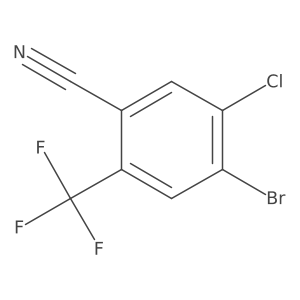 4-Bromo-5-chloro-2-(trifluoromethyl)benzonitrile结构式