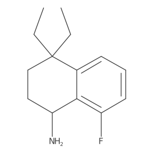 4,4-Diethyl-8-fluoro-1,2,3,4-tetrahydronaphthalen-1-amine结构式
