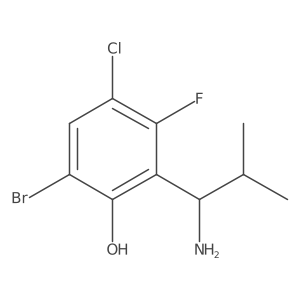 2-(1-Amino-2-methylpropyl)-6-bromo-4-chloro-3-fluorophenol结构式