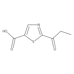 2-Propanoyl-1,3-thiazole-5-carboxylic acid结构式