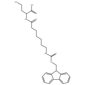 (2S)-2-[7-({[(9H-fluoren-9-yl)methoxy]carbonyl}amino)heptanamido]-4-hydroxybutanoic acid结构式