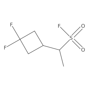 1-(3,3-Difluorocyclobutyl)ethane-1-sulfonyl fluoride结构式