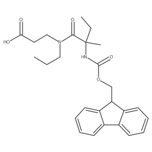 3-[2-({[(9H-fluoren-9-yl)methoxy]carbonyl}amino)-2-methyl-N-propylbutanamido]propanoic acid Structure