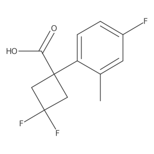 3,3-Difluoro-1-(4-fluoro-2-methylphenyl)cyclobutane-1-carboxylic acid Structure