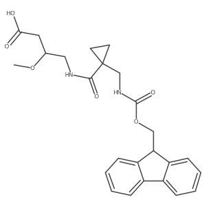 4-({1-[({[(9H-fluoren-9-yl)methoxy]carbonyl}amino)methyl]cyclopropyl}formamido)-3-methoxybutanoic acid Structure