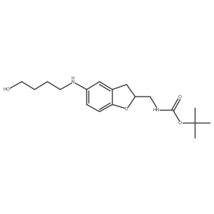 tert-butyl N-({5-[(4-hydroxybutyl)amino]-2,3-dihydro-1-benzofuran-2-yl}methyl)carbamate结构式