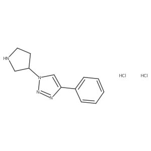 4-phenyl-1-(pyrrolidin-3-yl)-1H-1,2,3-triazole dihydrochloride结构式