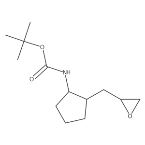 tert-butyl N-{2-[(oxiran-2-yl)methyl]cyclopentyl}carbamate结构式