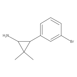 rac-(1R,3S)-3-(3-bromophenyl)-2,2-dimethylcyclopropan-1-amine Structure