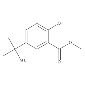 Methyl 5-(2-aminopropan-2-yl)-2-hydroxybenzoate结构式