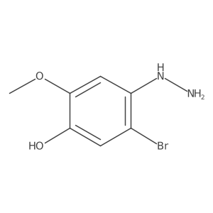5-Bromo-4-hydrazinyl-2-methoxyphenol结构式
