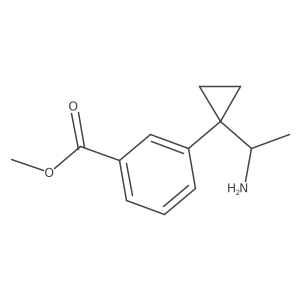 Methyl 3-[1-(1-aminoethyl)cyclopropyl]benzoate结构式