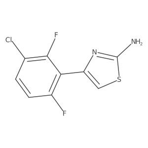 4-(3-Chloro-2,6-difluorophenyl)-1,3-thiazol-2-amine Structure