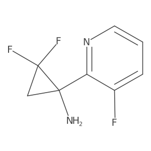 2,2-Difluoro-1-(3-fluoropyridin-2-yl)cyclopropan-1-amine Structure