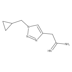 2-[1-(cyclopropylmethyl)-1H-1,2,3-triazol-4-yl]ethanimidamide Structure