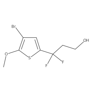 3-(4-Bromo-5-methoxythiophen-2-yl)-3,3-difluoropropan-1-ol结构式