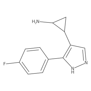 2-[3-(4-fluorophenyl)-1H-pyrazol-4-yl]cyclopropan-1-amine结构式