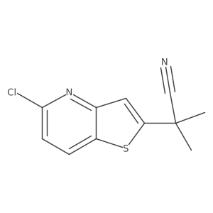 2-{5-Chlorothieno[3,2-b]pyridin-2-yl}-2-methylpropanenitrile结构式