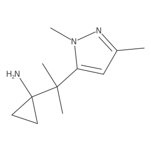 1-[2-(1,3-dimethyl-1H-pyrazol-5-yl)propan-2-yl]cyclopropan-1-amine结构式
