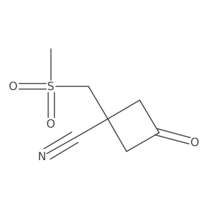 1-(Methylsulfonylmethyl)-3-oxocyclobutane-1-carbonitrile结构式