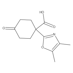 1-(Dimethyl-1,3-oxazol-2-yl)-4-oxocyclohexane-1-carboxylic acid结构式