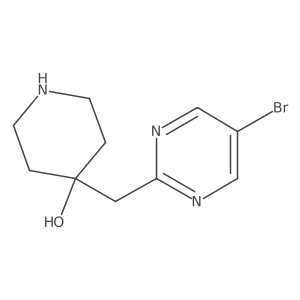4-[(5-Bromopyrimidin-2-yl)methyl]piperidin-4-ol Structure
