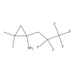 2,2-Dimethyl-1-(2,2,3,3,3-pentafluoropropyl)cyclopropan-1-amine结构式