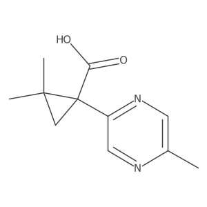 2,2-Dimethyl-1-(5-methylpyrazin-2-yl)cyclopropane-1-carboxylic acid Structure