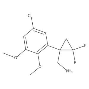 [1-(5-Chloro-2,3-dimethoxyphenyl)-2,2-difluorocyclopropyl]methanamine Structure