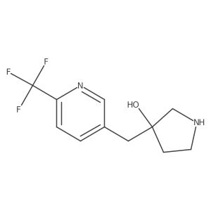 3-{[6-(Trifluoromethyl)pyridin-3-yl]methyl}pyrrolidin-3-ol Structure