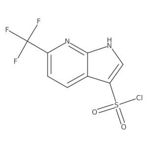 6-(trifluoromethyl)-1H-pyrrolo[2,3-b]pyridine-3-sulfonyl chloride Structure
